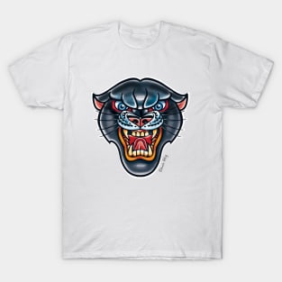 Traditional tattoo style Panther T-Shirt